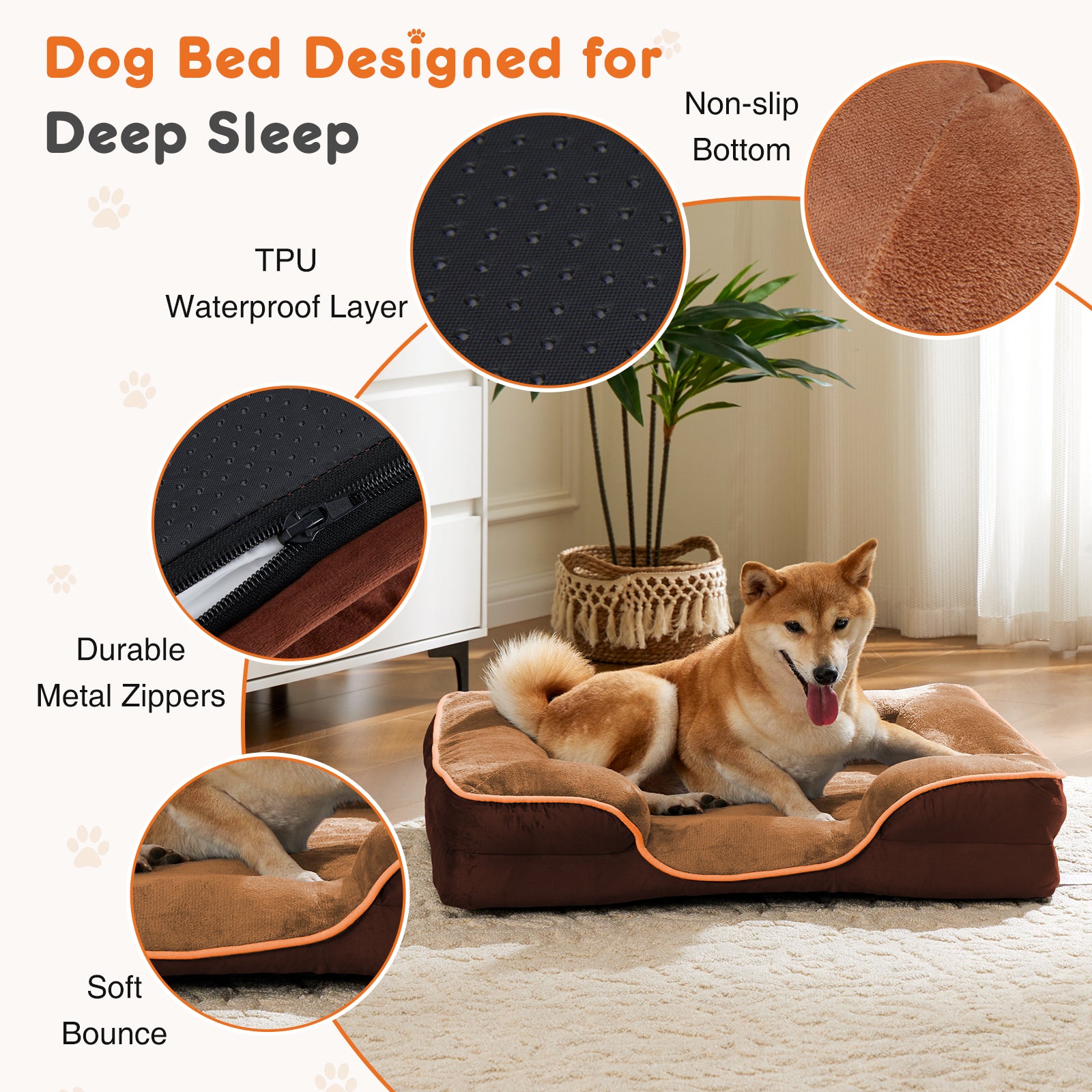 PawLuma Orthopedic Memory Foam Pet Bed