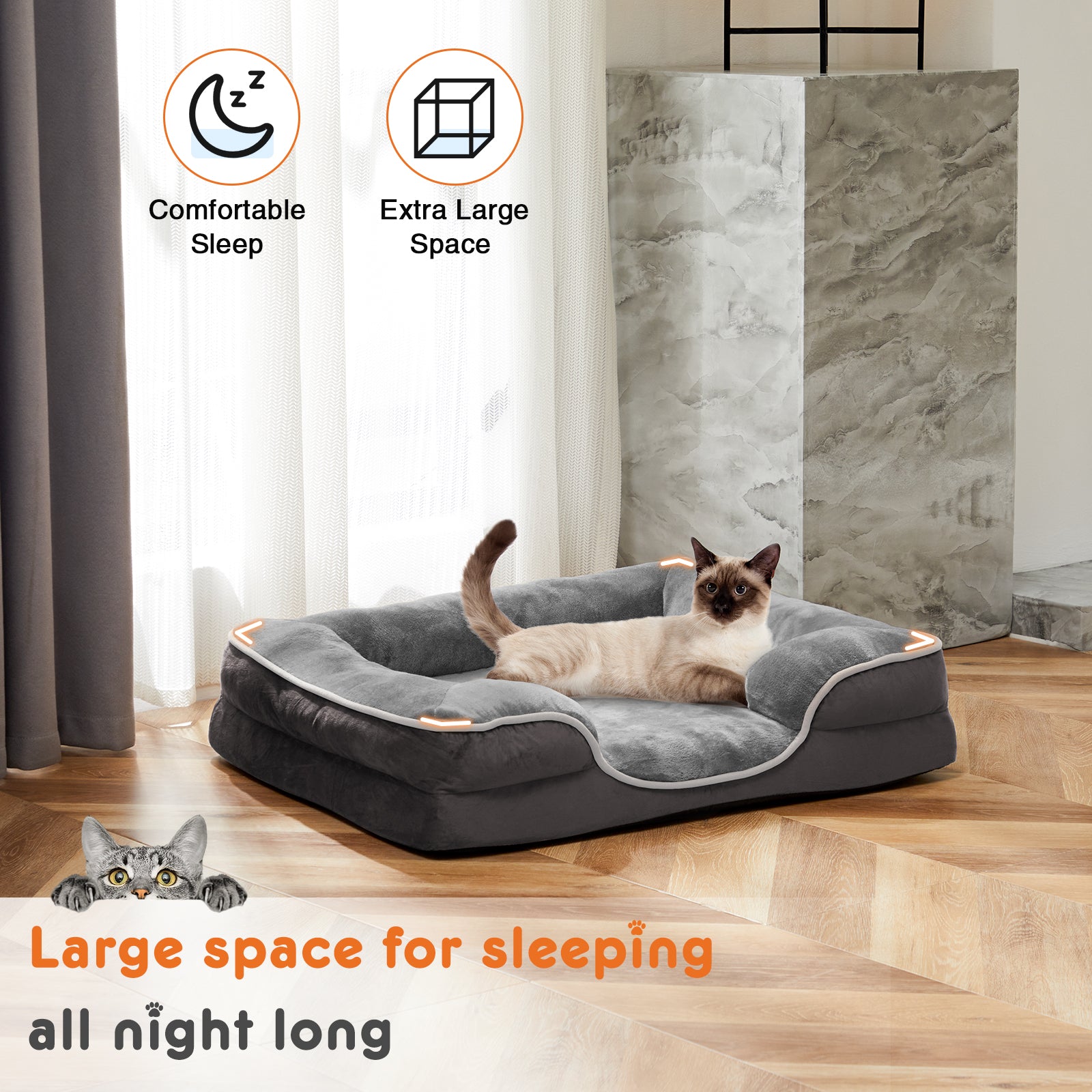 PawLuma Orthopedic Memory Foam Pet Bed